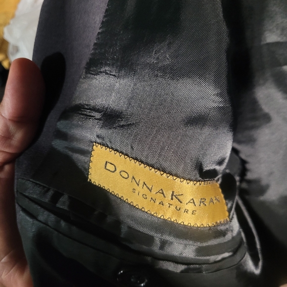 Vintage Donna Karan Vintage Black Timeless Men's Blazer 42/35 Wool - Picture 7 of 7